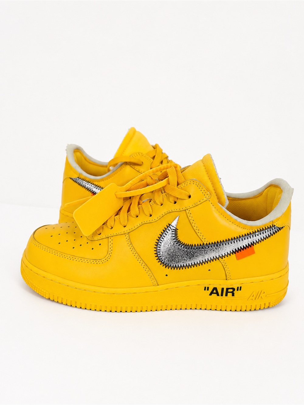 OFF-WHITE X NIKE AIR FORCE 1 LOW GOLD LEMONADE SIZE 9.5